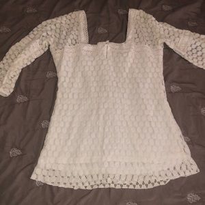 Cream Lace Top